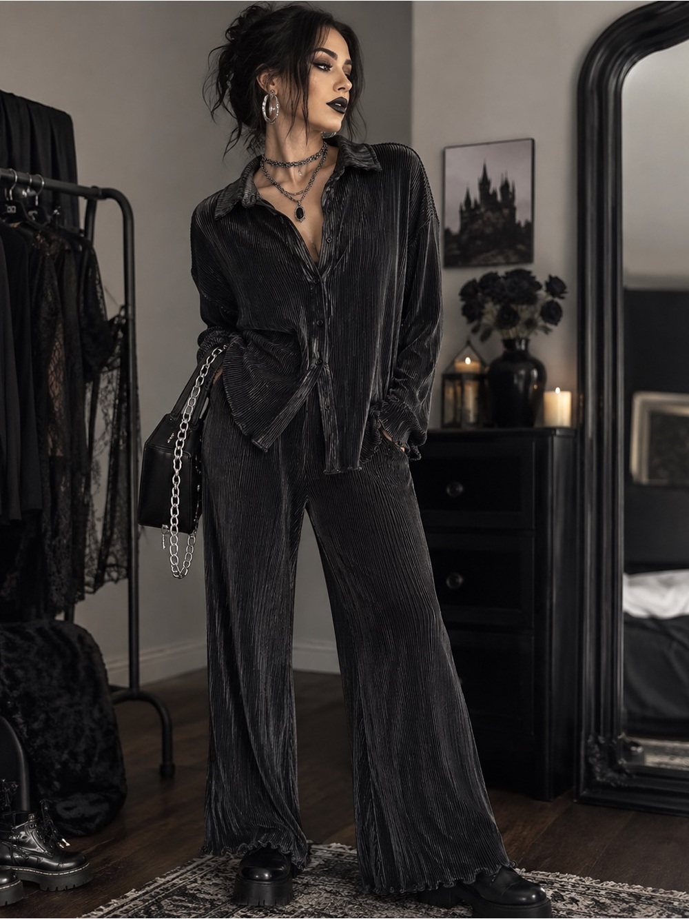 BabyBoo pant and Blouse set Black